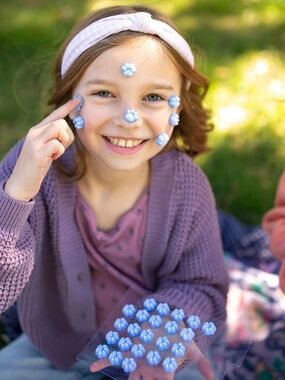 Mush Meez Mini Taba Squishy Paw Stickers - Light Blue Viral Squish